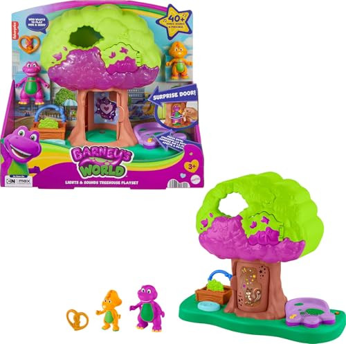 Barney World Preschool Toy Lights & Sounds Treehouse Playset