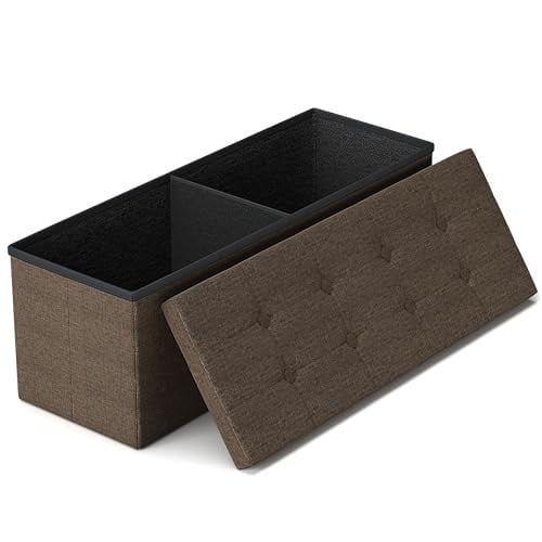 GLAXYFUR 43" Folding Storage Ottoman Bench Deal