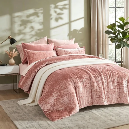 Regency Heights Luxury Velvet Comforter Set 9-Piece Deal