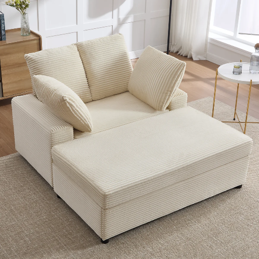 Rebrilliant Upholstered Corduroy Sleeper Sofa Bed