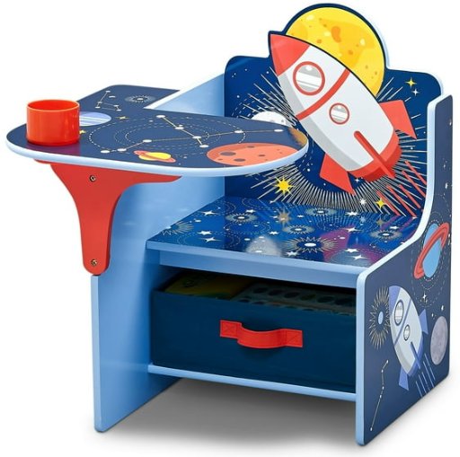 Delta Children Space Adventures Chair Desk with Storage Bin