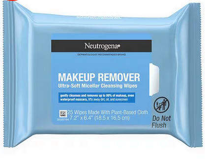 Neutrogena Makeup Remover Soft Cleansing Wipes 25-Count 2-Pack Deal