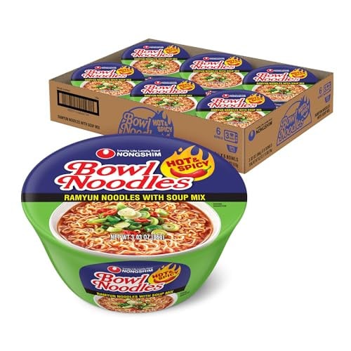 Nongshim Bowl Noodles Hot & Spicy 6-Pack Deal