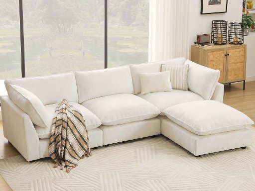 Oversized Chenille Cloud Couch