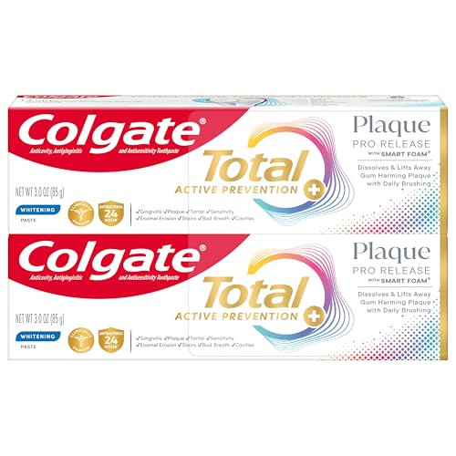 Colgate Total Plaque Pro Release Whitening Toothpaste 2-Pack 3-Oz
