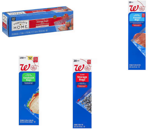 Complete/Walgreen's  Home Storage Bags  Deal