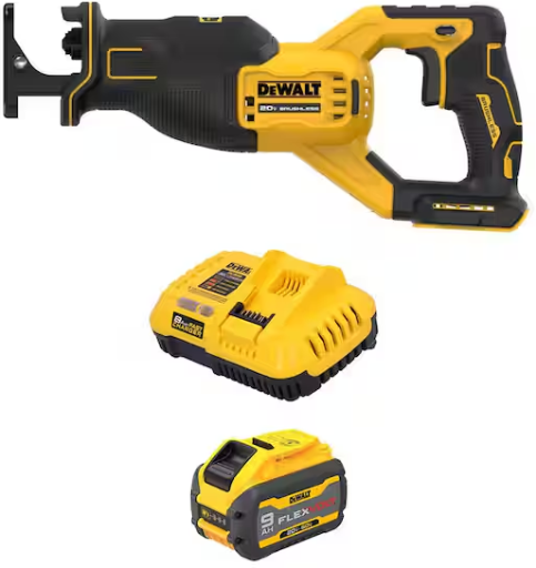 DeWalt 20V MAX Lithium-Ion Cordless Brushless Reciprocating Saw with 9.0 Ah Battery Deal