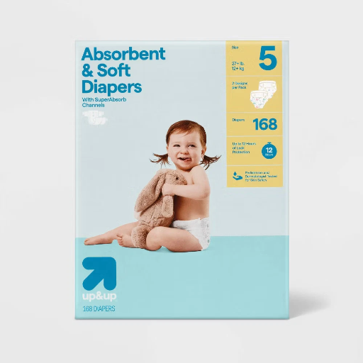 up&up Disposable Diapers Size 1, 168 Count Deal