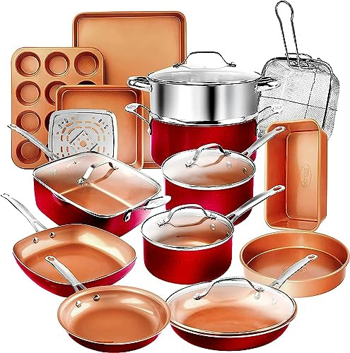 Cookware and Bakeware 10-Piece Nonstick Durable Ceramic Set