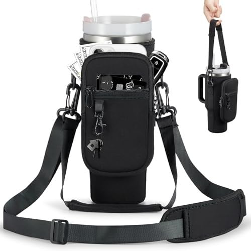 Water Bottle Carrier Bag w/ Phone Pocket