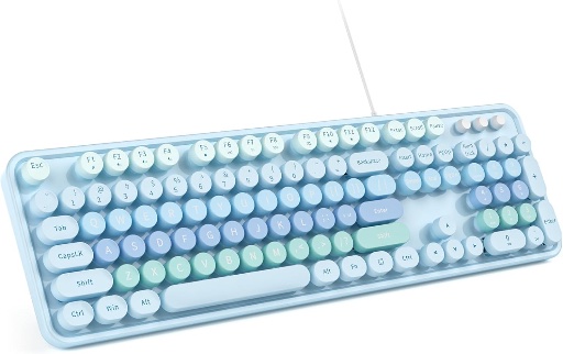 MOWUX Computer Keyboard Wired (Many Color Options) 