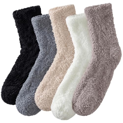 Winter Soft Slipper Socks, 5-Pair Deal