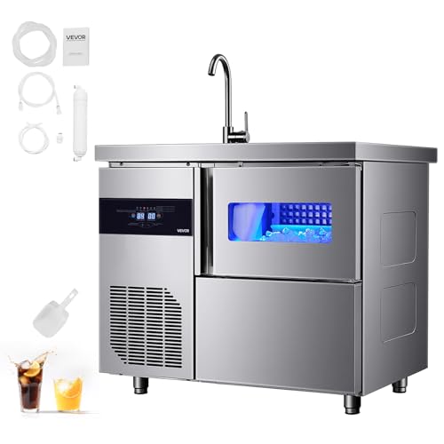 VEVOR Commercial Ice Maker Machine 132 lbs/24H with 30 lbs Storage Deal