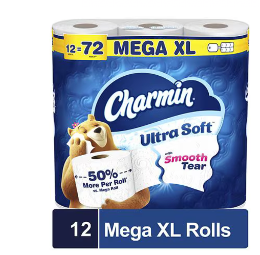 Charmin Toilet Paper Mega XL Rolls - 24 Rolls