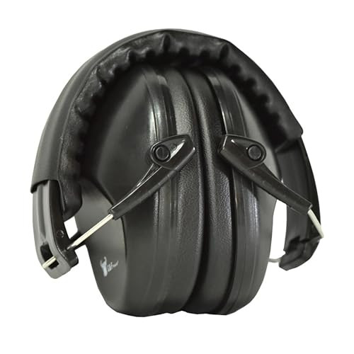 G & F Products Earmuffs Hearing Protection with Low Profile Passive Folding (Black)