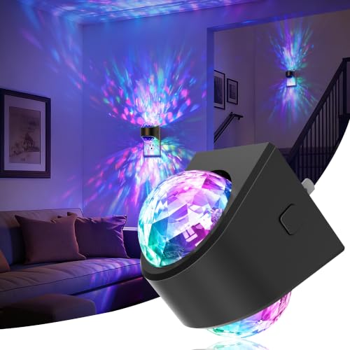 JandCase Plug-In Galaxy Night Light w/ Dusk-to-Dawn Sensor RGB Color Changing or 3000K Soft White Deal