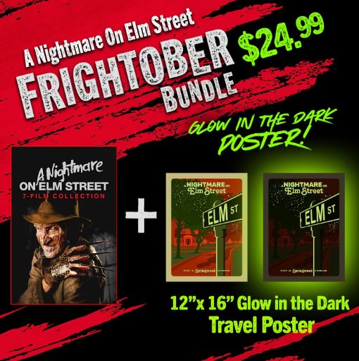 Nightmare on Elm Street - Frightober Bundle w/ Glow in the Dark Poster