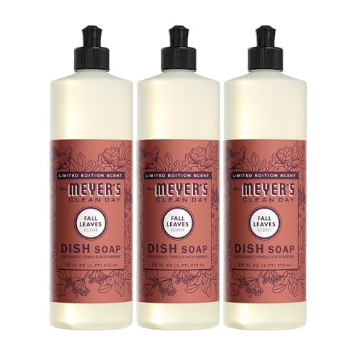 3-Pack 16-Ounce Mrs. Meyer's Clean Day Liquid Dish Soap (Fall Leaves) Deal