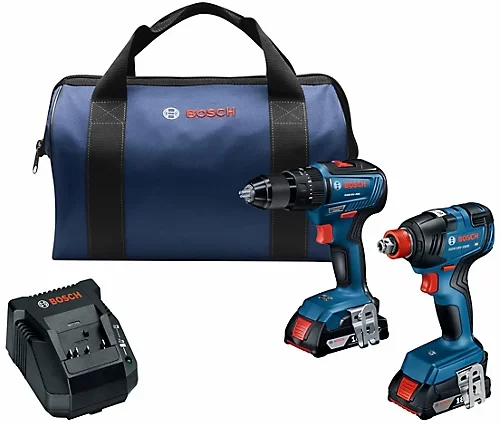 Bosch Cordless 18V Brushless Drill/Impact Driver Combo Tool Kit, 2 pc