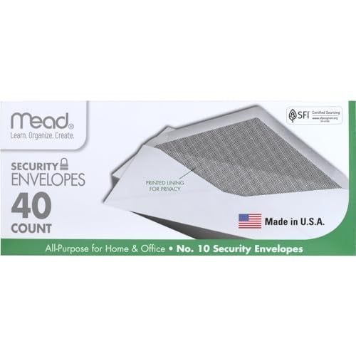 Mead Security Envelopes 100-Count