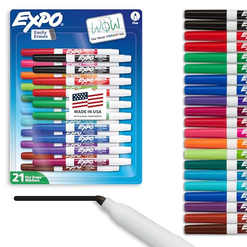 EXPO 21-Count Fine Tip Dry Erase Markers