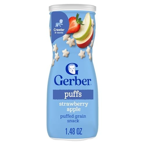 Gerber Stage 3 Strawberry Apple Puffs 6-Pack