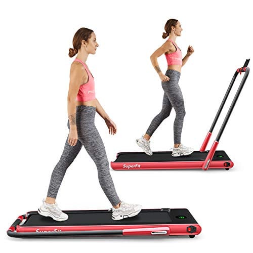 Goplus Superfit 2-in-1 2.25HP Folding Treadmill w/ App & Remote Control, LED Display Deal