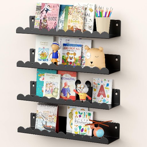 4-Pack 17" Gattlukd Metal Floating Shelves