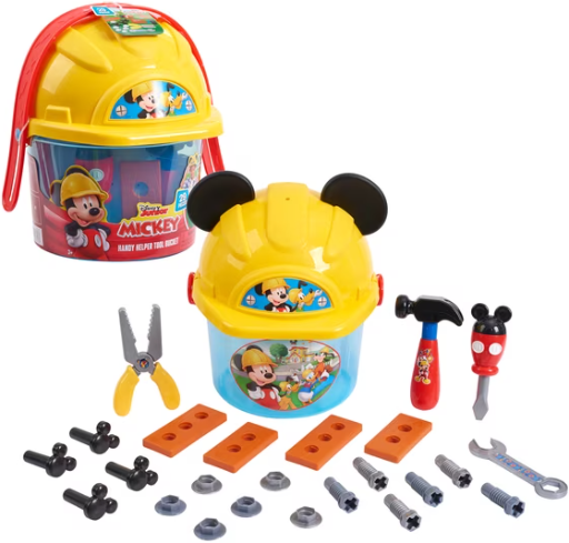 29-Piece Disney Junior Mickey Mouse Handy Helper Kids Tool Bucket Set
