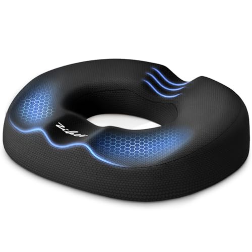 ZIKEE Donut Pillow for Tailbone Pain & Hemorrhoid, Ergonomic Dual-U Cutouts Deal