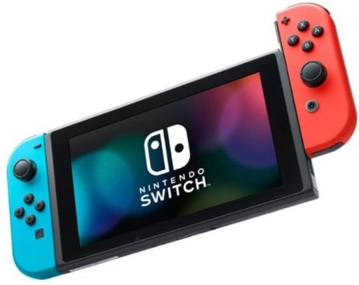 Nintendo HADSKABAH Switch with Neon Blue and Neon Red JoyCon Deal