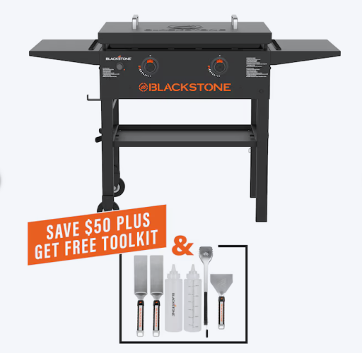Blackstone 28" Original Griddle with Hard Cover 2-Burner Liquid Propane Flat Top Grill Deal