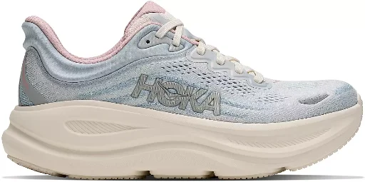 HOKA Women's Bondi 9 Running Shoes (White/Light Grey) Deal