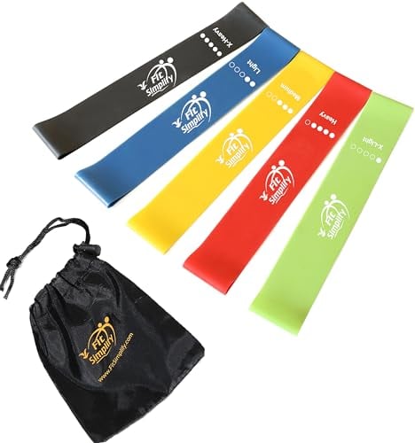 Fit Simplify Resistance Loop Exercise Bands 5-Pack Deal