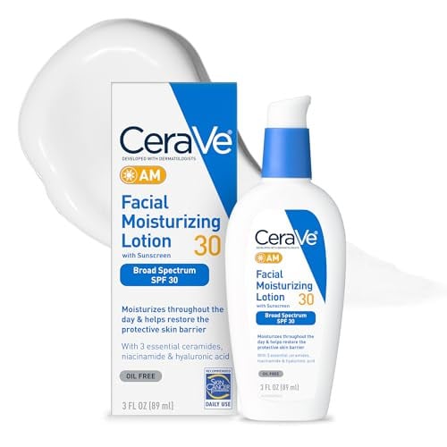 CeraVe AM Facial Moisturizing Lotion with SPF 30, 3 Ounce