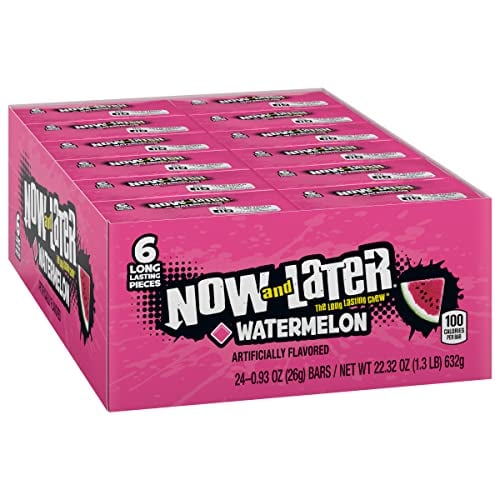 Now and Later Candy Watermelon Flavor -Pack Of 24 Deal