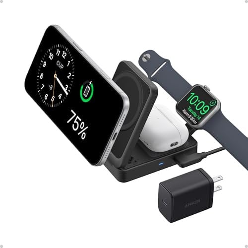 Anker MagGo Foldable 3-in-1 Qi2 & MFW 15W Wireless Charging Station Deal