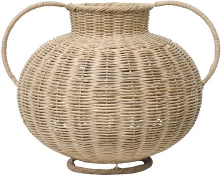 9" My Texas House Rattan Decorative Vase (Natural)