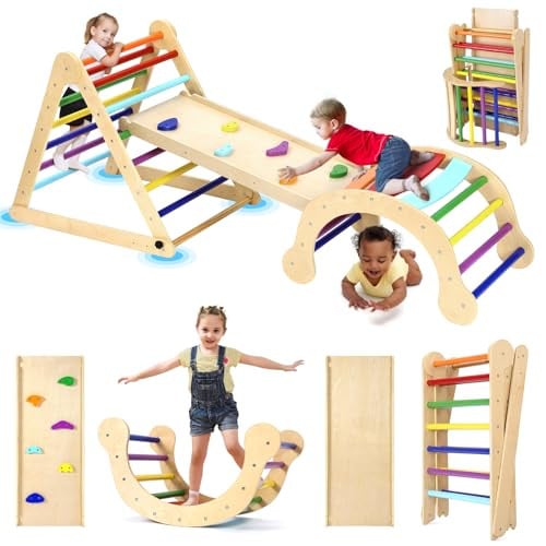 YOLEO Large Pikler Triangle Set 7-in-1