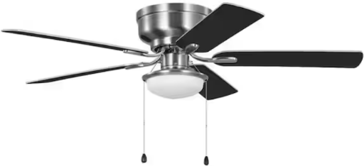 Hampton Bay Colton 52 in. Indoor Brushed Nickel Standard Flush Mount Ceiling Fan