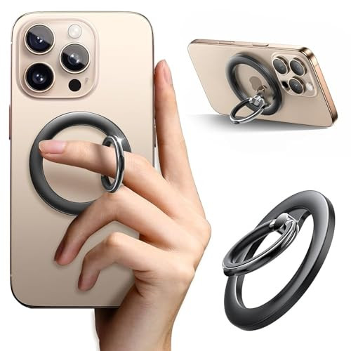 LISEN MagSafe Phone Ring Holder w/ 360 Degree Rotation (Matt Black)