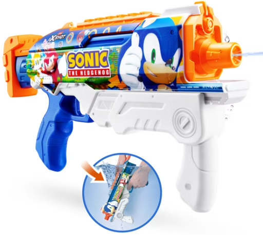 XSHOT Water Fast-Fill Skins Sonic the Hedgehog 500ml Hyperload Water Blaster Deal