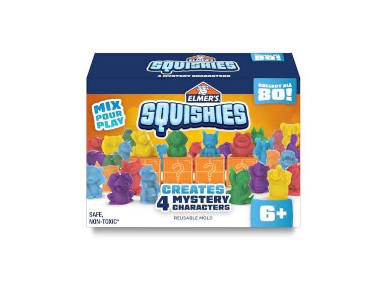 Elmer's Squishies Kids' DIY Activity Kit (Creates 4 Mystery Characters) 24-Piece Deal