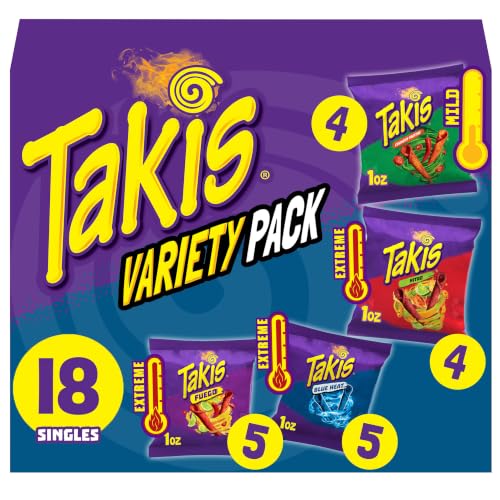 18-Pack 1-Oz Takis Assorted Flavored Mixed Rolled Tortilla Chips