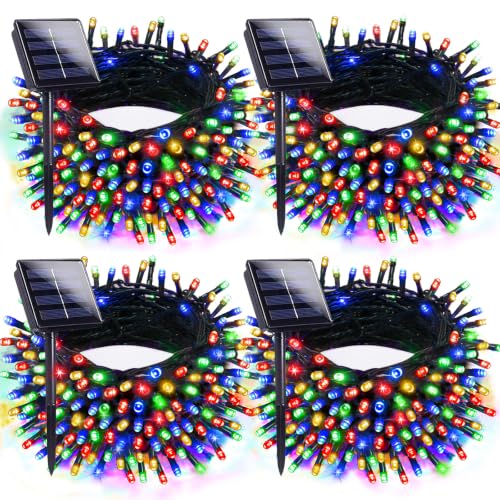 EXF 4-Pack 152' Solar Christmas String Lights