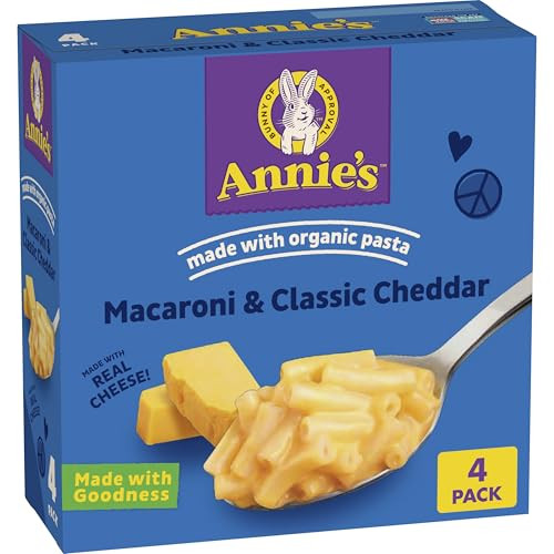 Annie's Classic Macaroni & Cheddar Cheese, 4 Pack, 6 Oz.