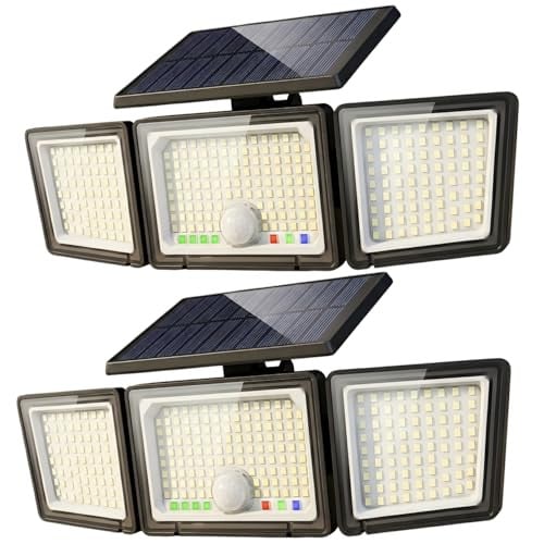 CLAONER Solar Outdoor Motion Lights 2-Pack 2500LM Deal