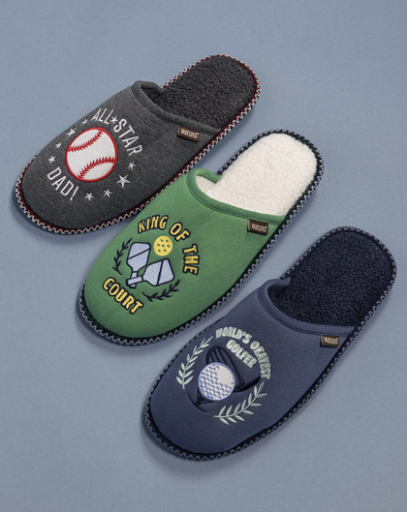 MUK LUKS Men’s Okay Golfer Jersey Scuff Slipper