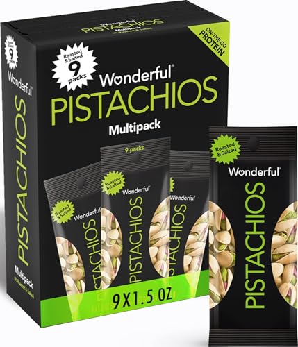 Wonderful Pistachios In Shell, Roasted & Salted Nuts, 1.5 oz Bags (9-Pack) Deal