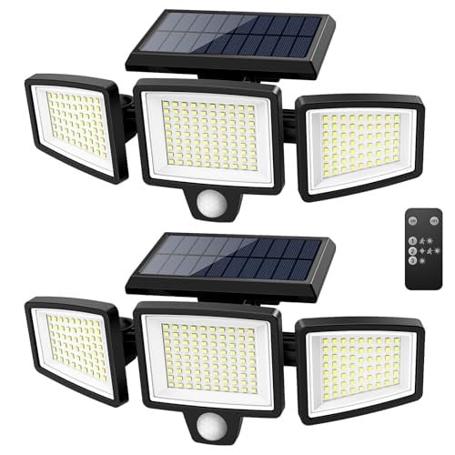 Tuffenough 2500 Lumen Solar Outdoor LED Security Lights 2-Pack Deal